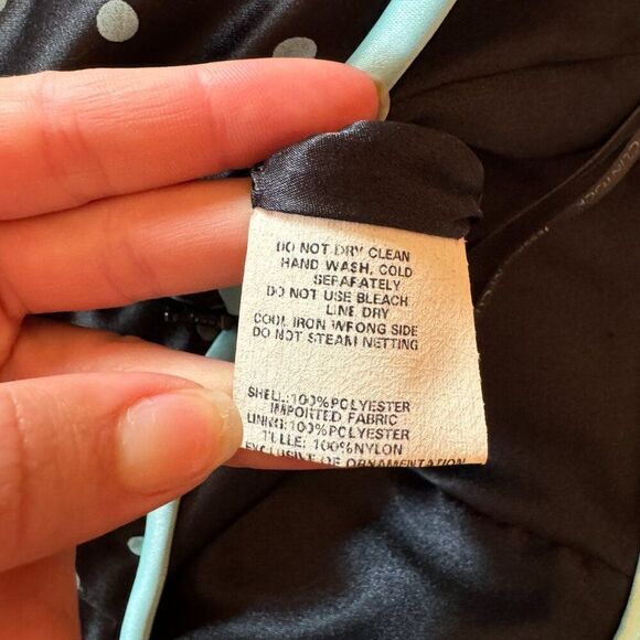 Jessica McClintock Polka Dot Strapless Y2K Mini Dress - Picture 9 of 11